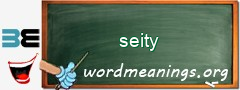 WordMeaning blackboard for seity